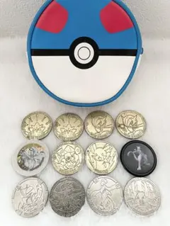 ポケモン バトル メタルコイン 8種類10枚セット　メダルまとめ売りセット