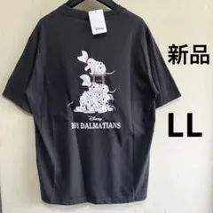 【新品タグ付】ディズニー　101匹わんちゃん　半袖Tシャツ　チャコール　LLのサムネイル