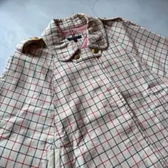 【美品】TOMMY HILFIGER チェック柄 ケープコート ポンチョ M 金