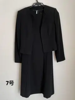 【美品】礼服喪服ワンピース・ジャケットセット　7号　（クリーニング済）
