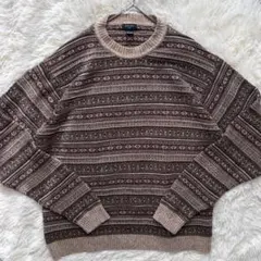 総柄 フェアアイル柄 ニット オーバーサイズ DOCKERS