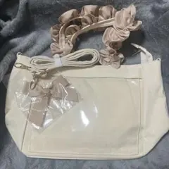 ザッカマート a4 フリルトート　痛バッグ　ベージュ