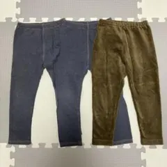 ユニクロ レギンス デニムライク コーデュロイ 10分丈 3枚セット