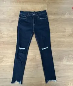 JEANASIS ダメージスキニーデニム Lサイズ
