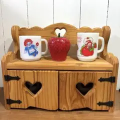 木製　カントリー家具　棚　ハート　くり抜き　ラック　アメリカンカントリー
