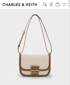 CHARLES & KEITH キャンバスツートンバッグ