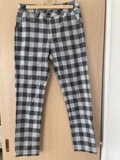 CHERVO ゴルフパンツ グレーと白のチェック柄