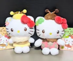 サンリオ　ハローキティ　ぬいぐるみマスコット　2種セット　ミツバチ　てんとう虫