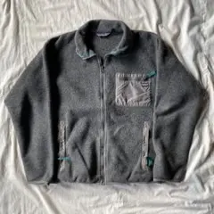 80's ヴィンテージ パタゴニア 三角タグ フルジップ フリース グレー