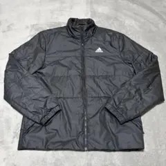adidas 中綿ジャケット 黒 O XL相当 ロゴ
