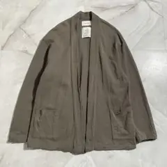 A18778 マーカウェア 20SS 和紙ニットカーディガン カーキ2のサムネイル