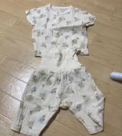 テータテート　花柄パジャマ　80サイズのサムネイル