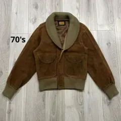 70s Mr.Van ヴァンジャケット 羊革 スエード レザージャケット Mのサムネイル