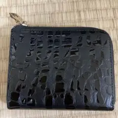 エナメル　コインケース 黒