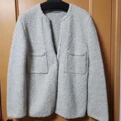 theory luxe☆ノーカラージャケット グレー