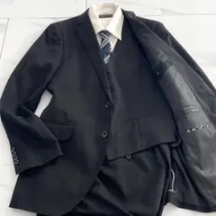 【美品✨】モダリトルノ スーツ スリーピース 黒 ストライプ YA7