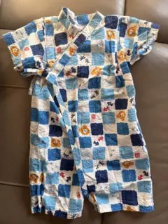 HOT BISCUITS（ミキハウス） ベビー甚平風服 チェック柄 M