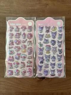 ボンボンドロップシール　オーロラシール　クロミ　マイメロ　立体シール　サンリオ