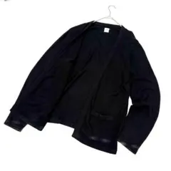 ギャップ（M）ニットカーディガン オープンフロント コットン100 ブラック黒のサムネイル