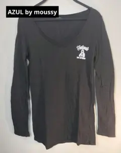 AZUL BY MOUSSY長袖Tシャツ Vネック ブラック サイズS C044