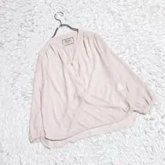 【Acuta】　ブラウス　（Ｆ）　シャツ　薄手　とろみ　ライトピンク　日本製