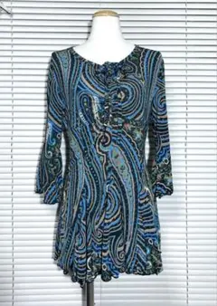 【Francaise/フランセーズ ペイズリー調 ワンピース レディースM】