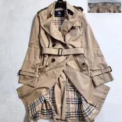 未使用に近い　バーバリーロンドン　トレンチコート　ノバチェック　ハニーベージュ