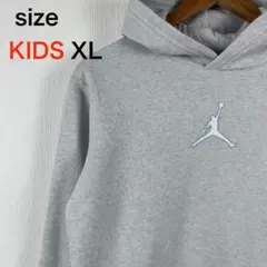 【古着】JORDAN ジョーダン プルオーバーパーカー 裏起毛 グレーキッズXL