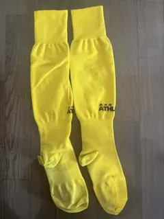 ATHLETA イエロー サッカーソックス　25〜27