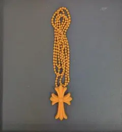 CHROME HEARTS クロス ラバー ネックレス オレンジ