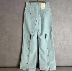 LIVINGTONE バックスリット　デザインデニム フレアパンツ