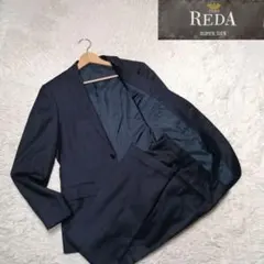 美品■ONLY × REDA セットアップ スーツ ネイビー SUPER110s