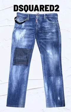DカンロゴDSQUARED2ディースクエアードダークシャドウストレッチデニム 