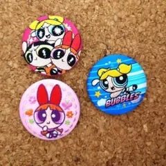 パワーパフガールズ　刺繍缶バッチ　3個セット
