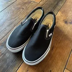 美品】VANS クラシックスリッポン サマーリネンブラック 11サイズ 