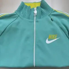 NIKE トラックジャケット ミント ワンポイントロゴ 白ジップ