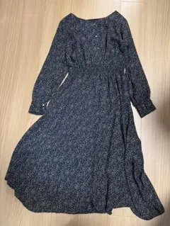 SLOBE IENA ネイビー花柄マキシワンピースのサムネイル