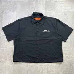 90s 00s RED KAP 企業ロゴ ヴィンテージワークシャツ 短丈 Lのサムネイル