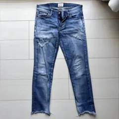 Ungrid スキニーデニム ライトブルー ダメージ加