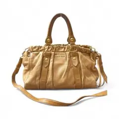 archive miumiu 2way bag vitellolux beige