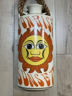 70's花瓶　太陽柄　タペストリー インテリア ヒッピー アンティークUSA