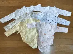 ユニクロ　ボディスーツ　肌着　長袖　前開き　70　6枚まとめ