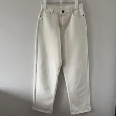 しまむら AYA ワイドテーパードパンツ ホワイト　Lサイズのサムネイル