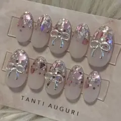 ♥ 71 ハートホロリボンジェルネイルチップ♥ 【オーダーページ】