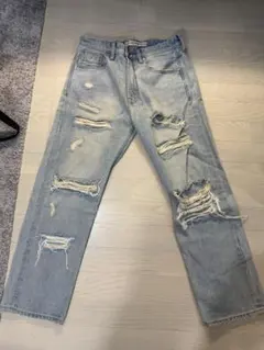 ksubi ライトブルー ダメージデニムパンツ スビ w31 - メルカリ