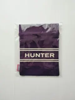 【新品未使用】HUNTER ノベルティ 巾着 ポーチ パープル