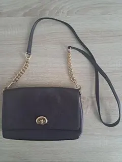 COACH ダークブラウン ショルダーバッグ