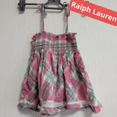 キャミソール　チュニック 110　ワンピース　チェック　ポロラルフローレン