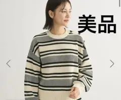 chocol raffine ランダムボーダー　ニット　プルオーバー