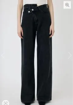 値下げ　CROSS WAIST WIDE STRAIGHT moussy クロス